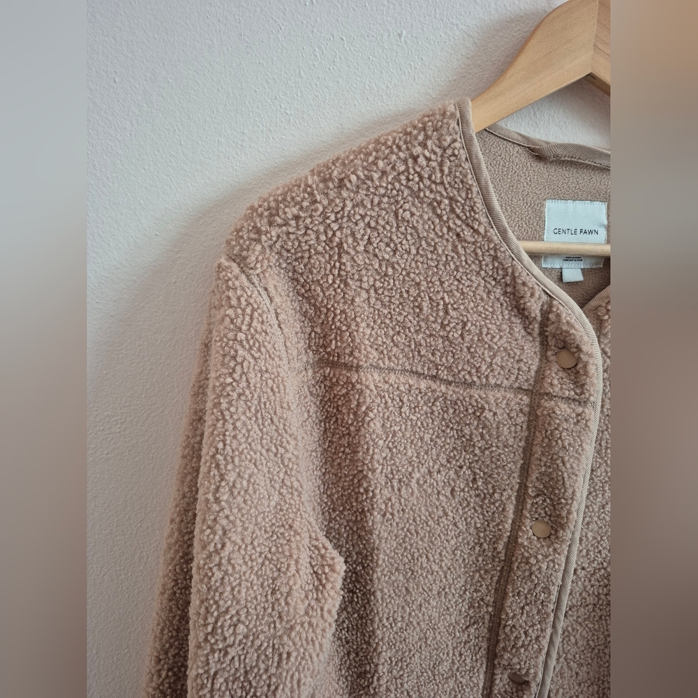 Gentle Fawn Aria Long Sherpa Fleece Jacket XS Camel Coloured - Picture 6 of 7